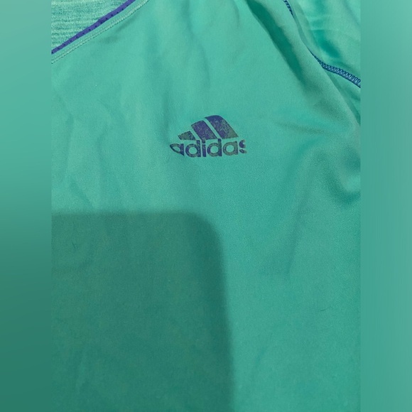 🩵Bright turquoise adidas top - Picture 2 of 5